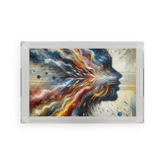Empathetic Awakening Dynamic Acrylic Serving Tray - ATUH.ART