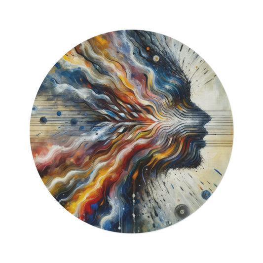 Empathetic Awakening Dynamic Round Rug - ATUH.ART