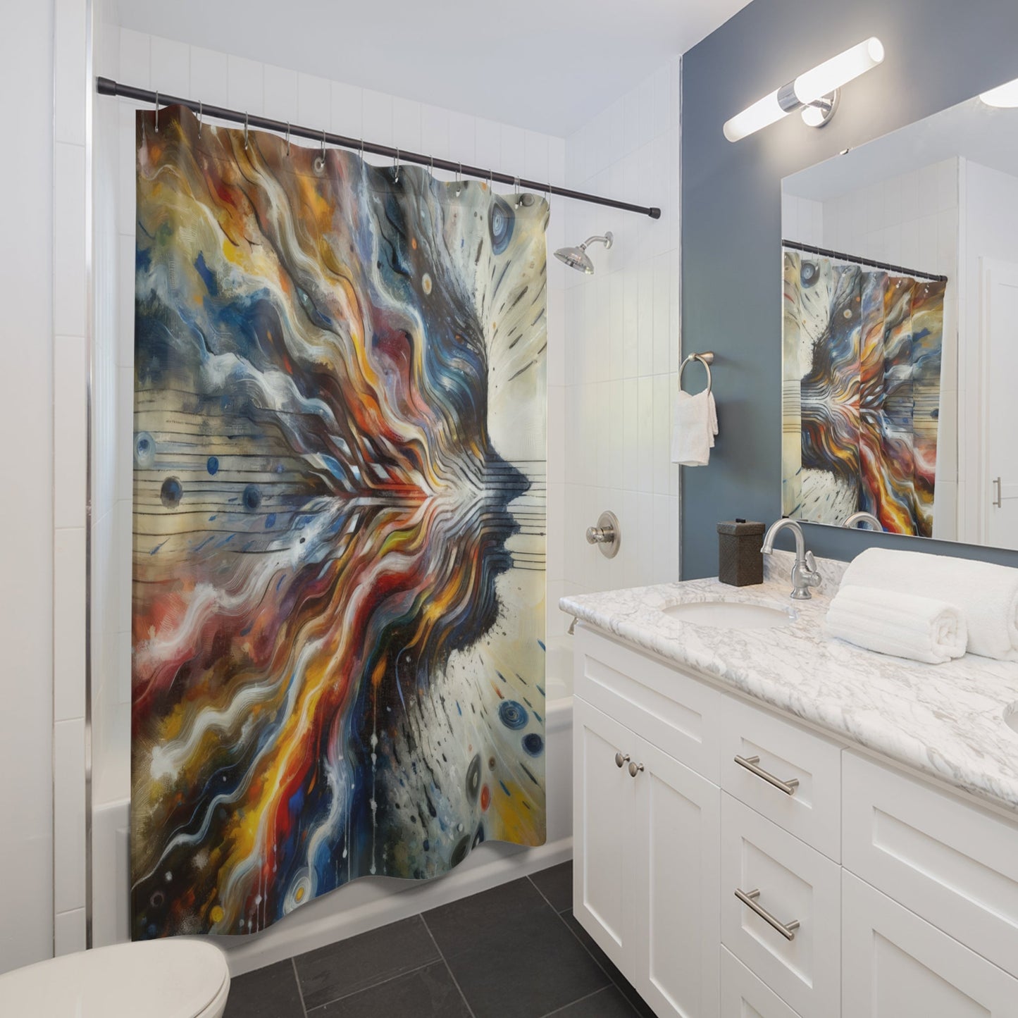 Empathetic Awakening Dynamic Shower Curtains - ATUH.ART