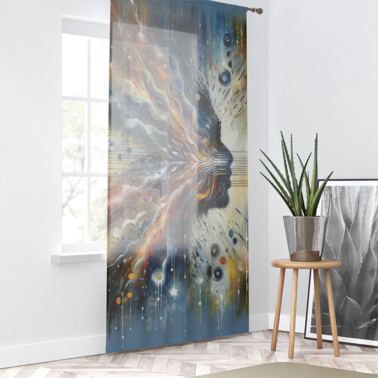 Empathetic Awakening Dynamic Window Curtain - ATUH.ART