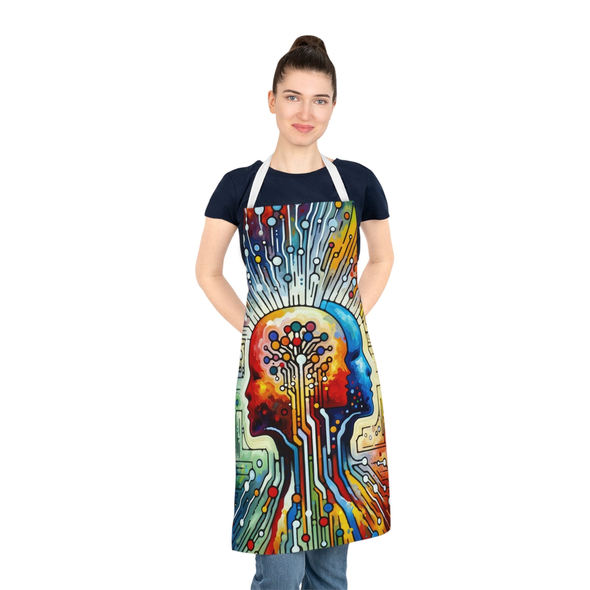 Empathetic Connection Abstract Adult Apron (AOP) - ATUH.ART