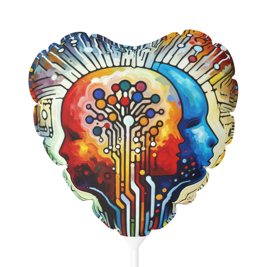 Empathetic Connection Abstract Balloon (Round and Heart-shaped), 11" - ATUH.ART