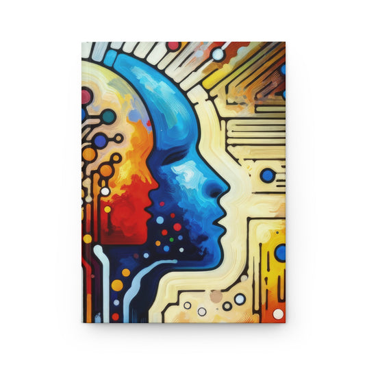 Empathetic Connection Abstract Hardcover Journal Matte - ATUH.ART