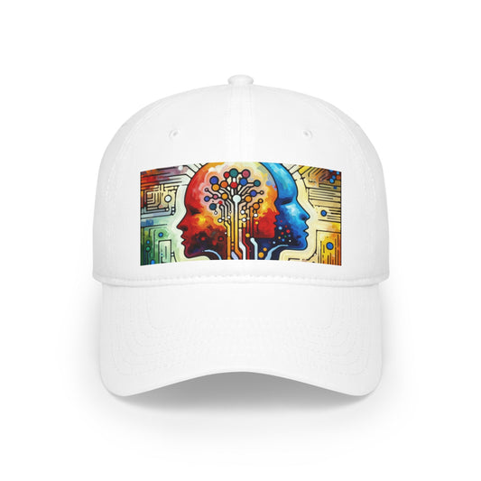 Empathetic Connection Abstract Low Profile Baseball Cap - ATUH.ART