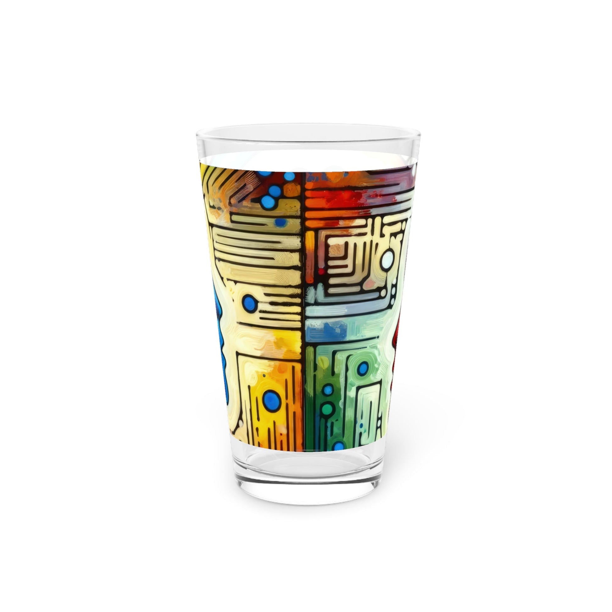 Empathetic Connection Abstract Pint Glass, 16oz - ATUH.ART