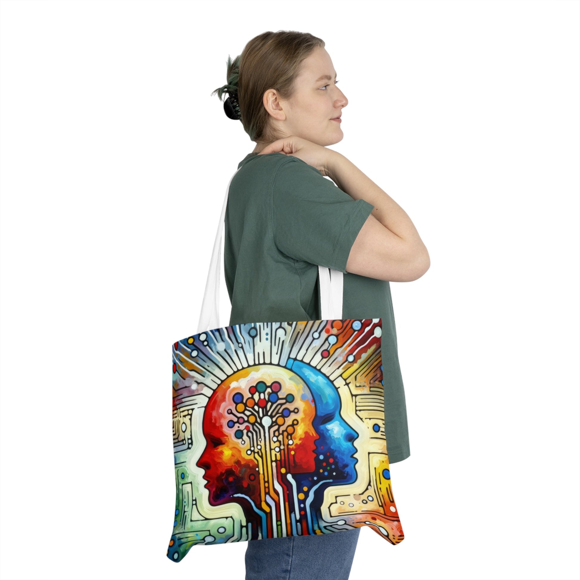 Empathetic Connection Abstract Shoulder Tote Bag (AOP) - ATUH.ART