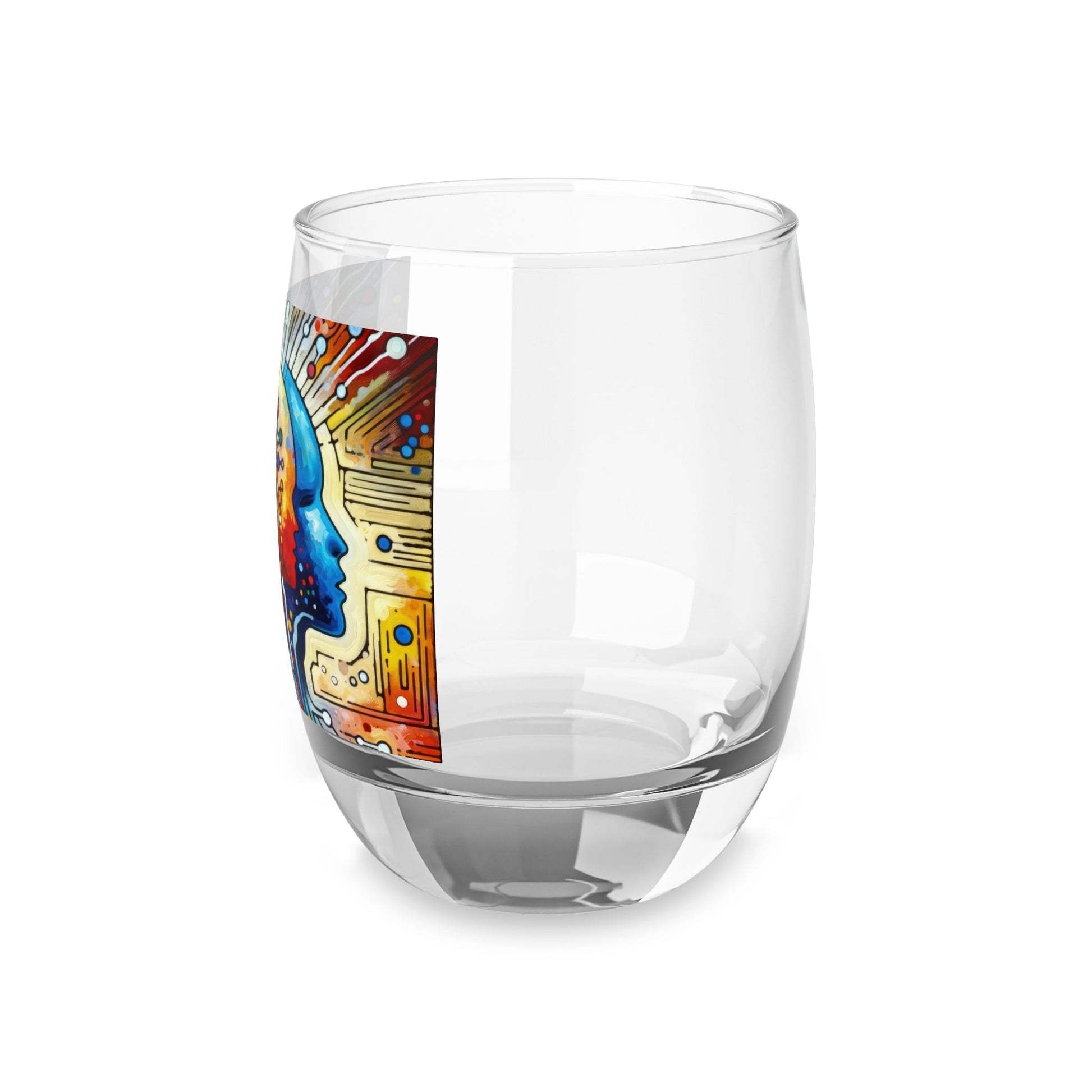 Empathetic Connection Abstract Whiskey Glass - ATUH.ART
