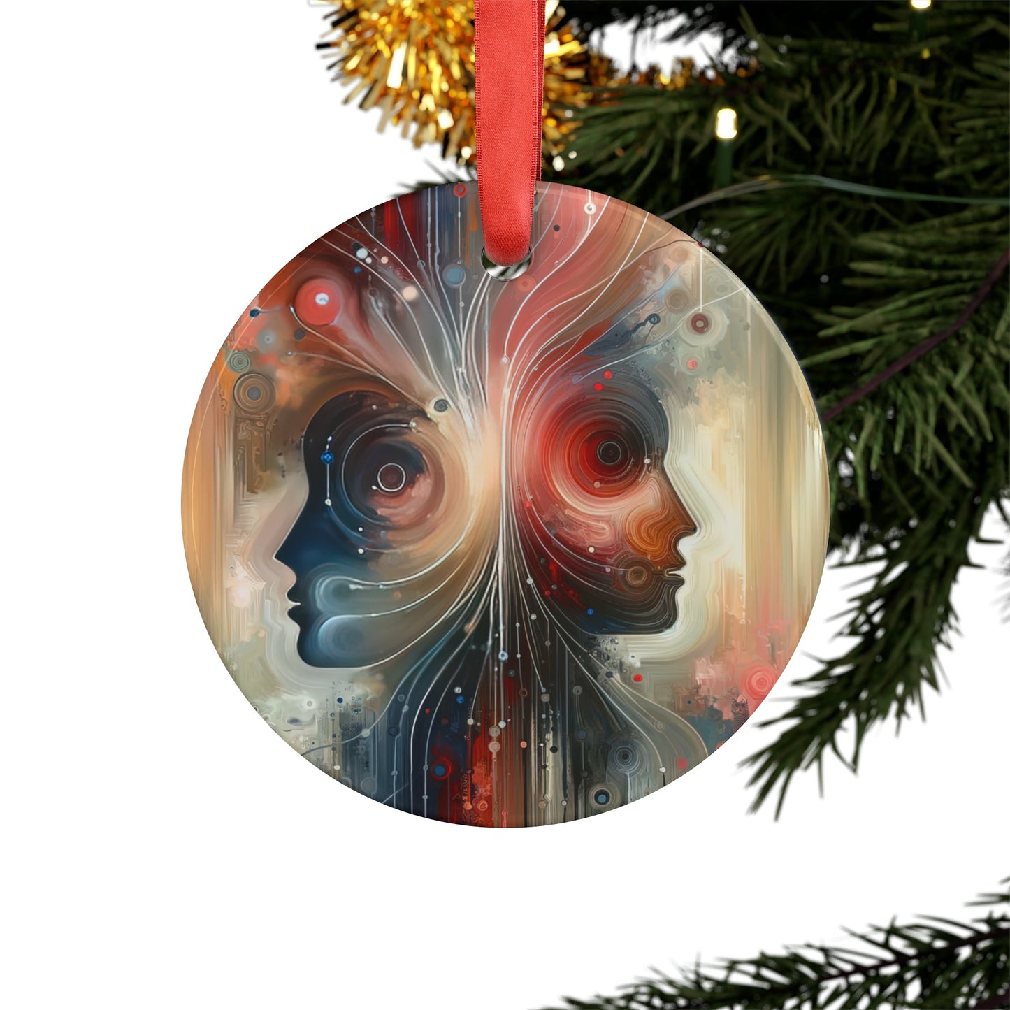 Empathetic Exchange Essence Acrylic Ornament with Ribbon - ATUH.ART