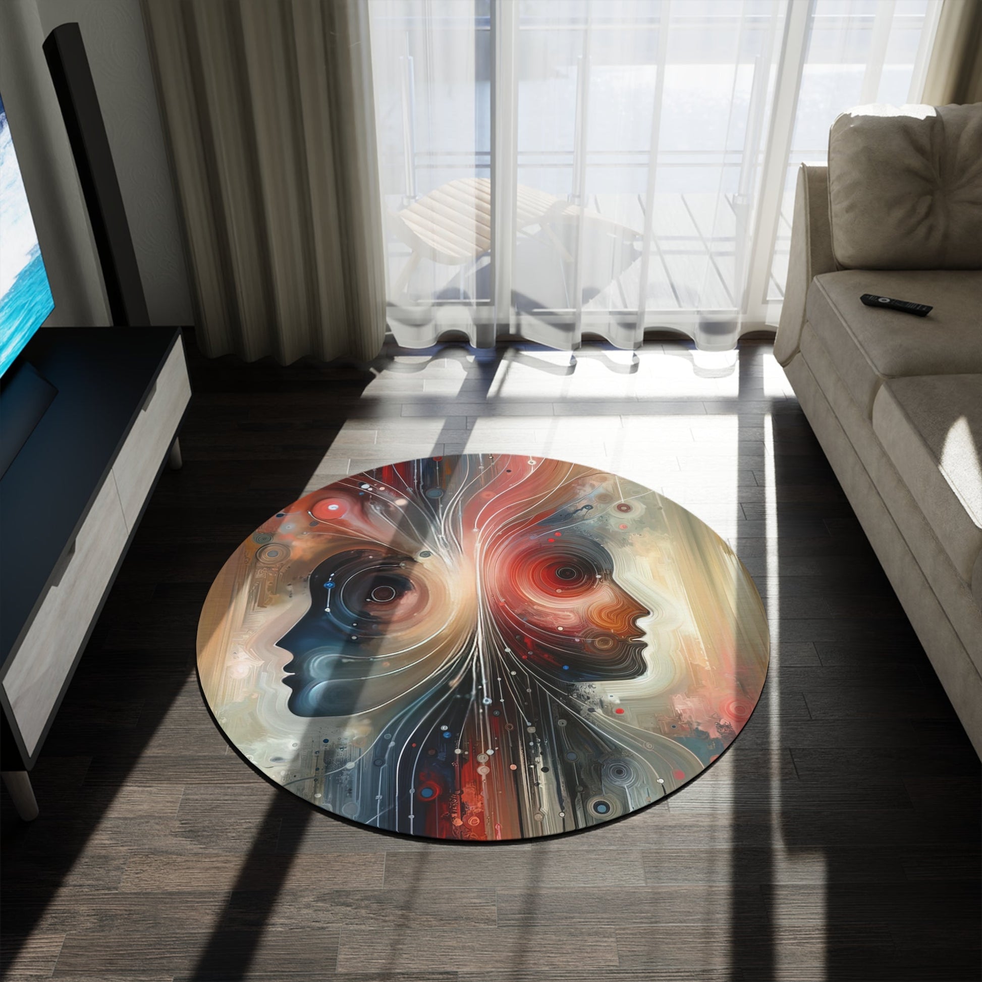 Empathetic Exchange Essence Round Rug - ATUH.ART