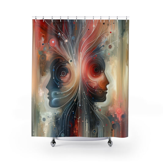 Empathetic Exchange Essence Shower Curtains - ATUH.ART