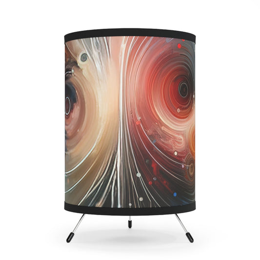 Empathetic Exchange Essence Tripod Lamp with High-Res Printed Shade, US\CA plug - ATUH.ART