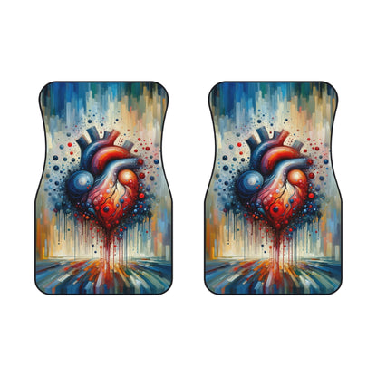 Empathetic Heart Expression Car Mats (2x Front) - ATUH.ART