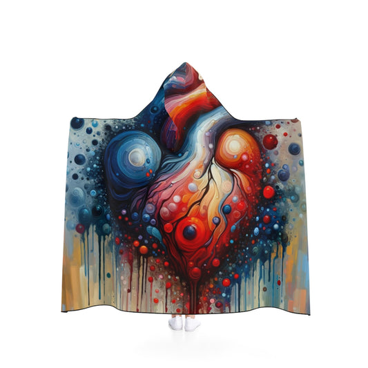 Empathetic Heart Expression Hooded Blanket - ATUH.ART