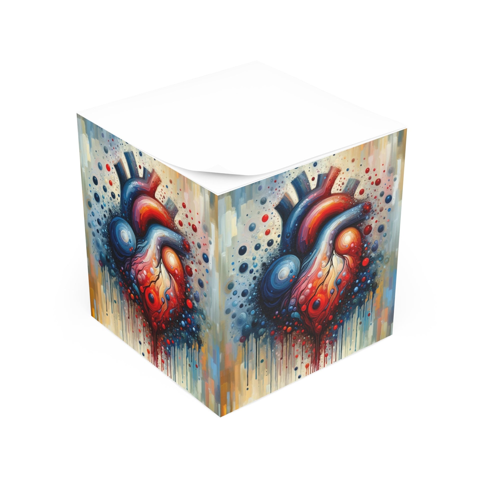 Empathetic Heart Expression Note Cube - ATUH.ART