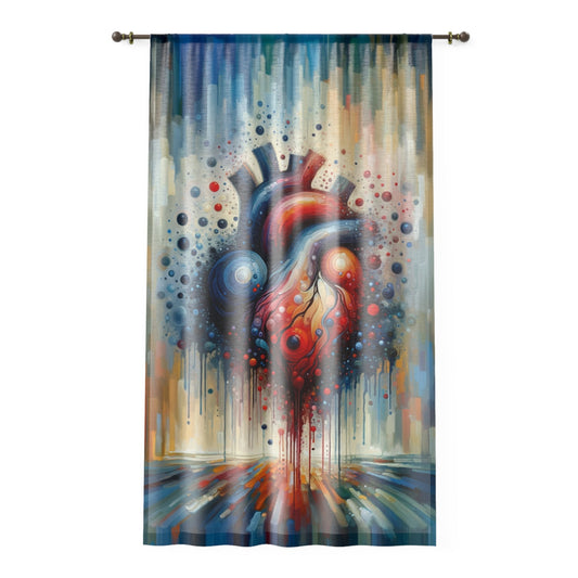 Empathetic Heart Expression Window Curtain - ATUH.ART