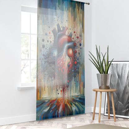 Empathetic Heart Expression Window Curtain - ATUH.ART