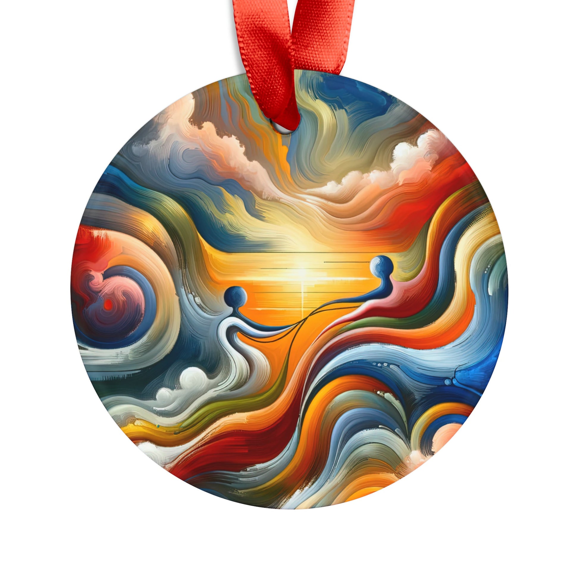 Empathetic Lifeline Abstract Acrylic Ornament with Ribbon - ATUH.ART
