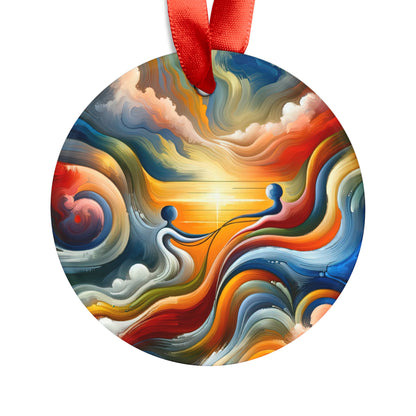 Empathetic Lifeline Abstract Acrylic Ornament with Ribbon - ATUH.ART