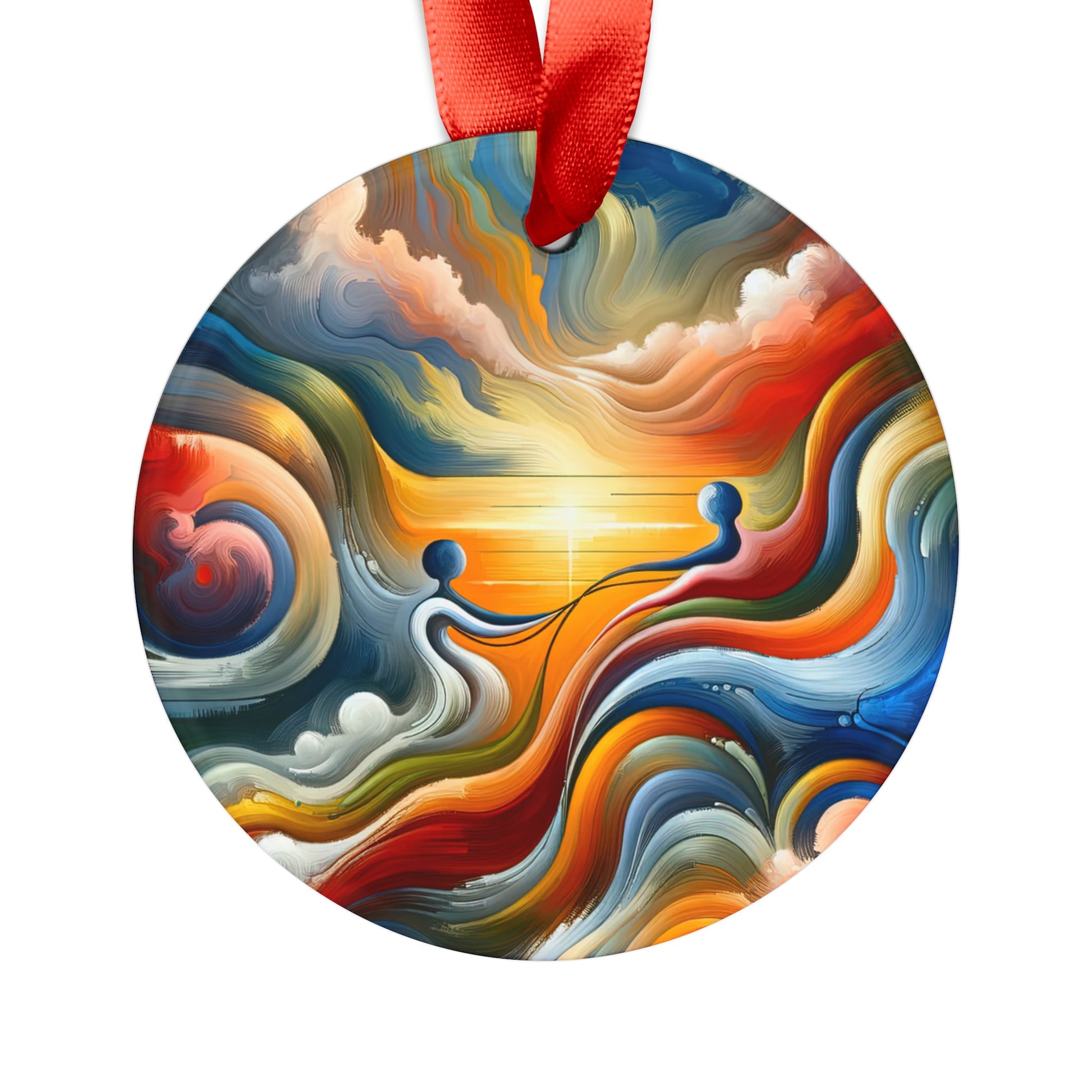 Empathetic Lifeline Abstract Acrylic Ornament with Ribbon - ATUH.ART