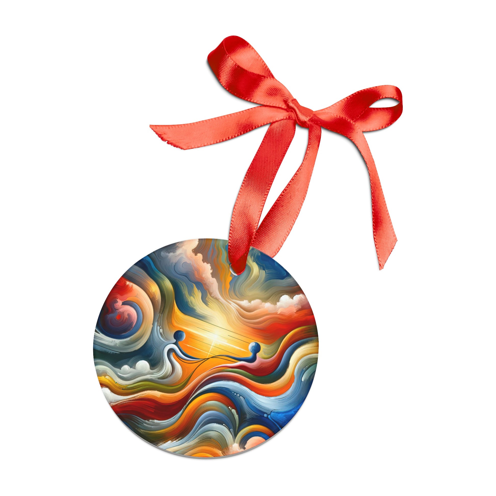 Empathetic Lifeline Abstract Acrylic Ornament with Ribbon - ATUH.ART
