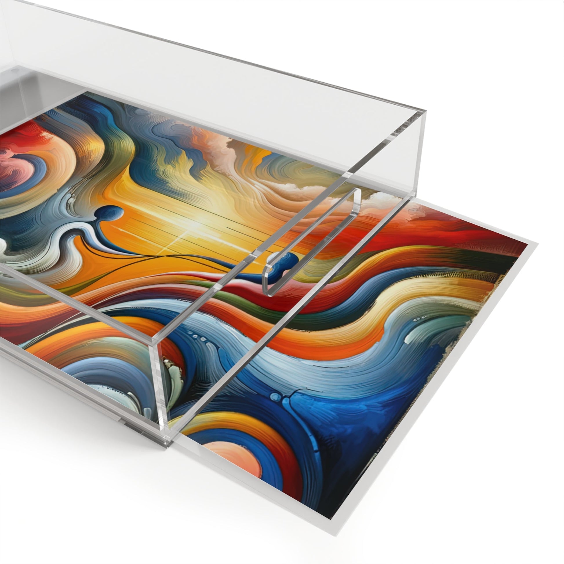 Empathetic Lifeline Abstract Acrylic Serving Tray - ATUH.ART