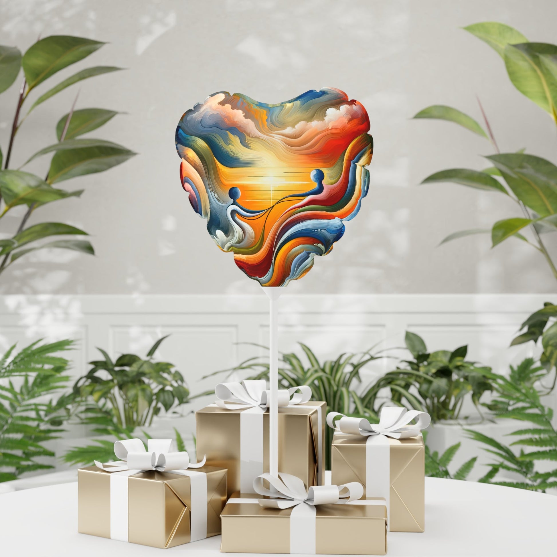 Empathetic Lifeline Abstract Balloon (Round and Heart-shaped), 11" - ATUH.ART