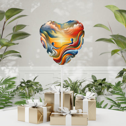 Empathetic Lifeline Abstract Balloon (Round and Heart-shaped), 11" - ATUH.ART