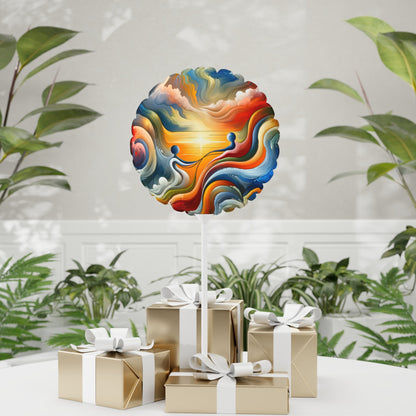 Empathetic Lifeline Abstract Balloon (Round and Heart-shaped), 11" - ATUH.ART