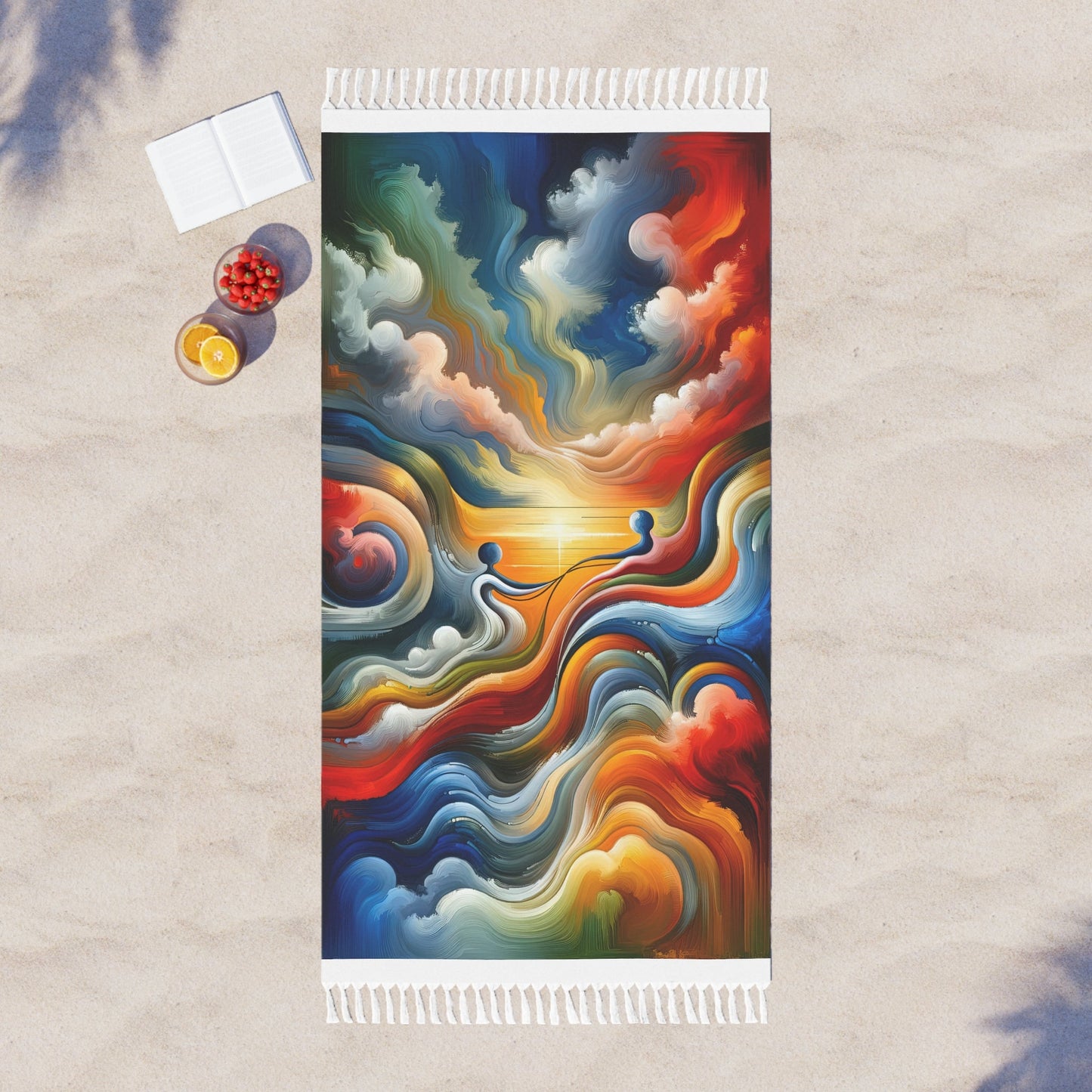 Empathetic Lifeline Abstract Boho Beach Cloth - ATUH.ART