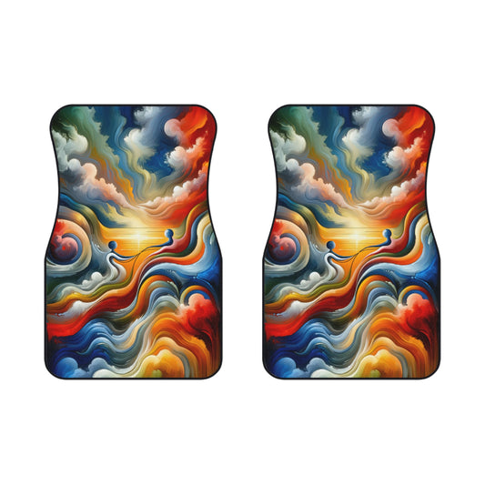 Empathetic Lifeline Abstract Car Mats (2x Front) - ATUH.ART