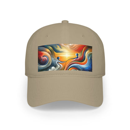 Empathetic Lifeline Abstract Low Profile Baseball Cap - ATUH.ART