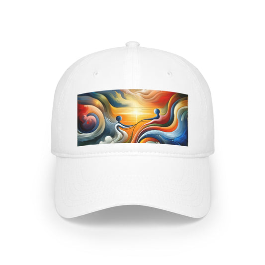 Empathetic Lifeline Abstract Low Profile Baseball Cap - ATUH.ART