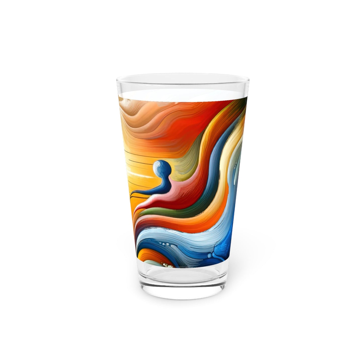 Empathetic Lifeline Abstract Pint Glass, 16oz - ATUH.ART