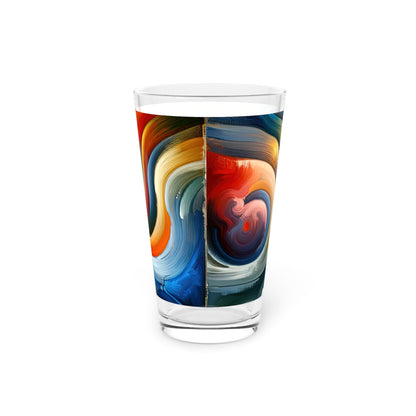 Empathetic Lifeline Abstract Pint Glass, 16oz - ATUH.ART