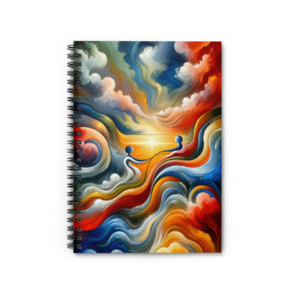 Empathetic Lifeline Abstract Spiral Notebook - Ruled Line - ATUH.ART