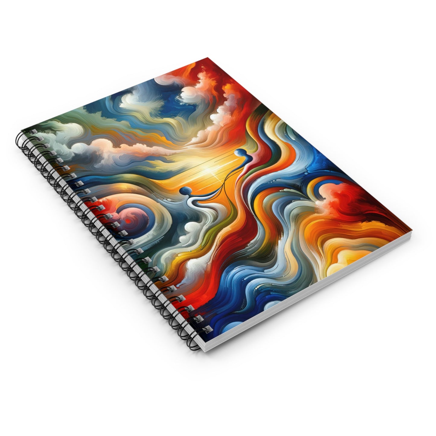 Empathetic Lifeline Abstract Spiral Notebook - Ruled Line - ATUH.ART