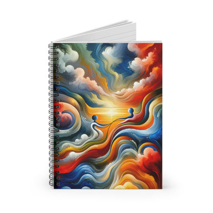 Empathetic Lifeline Abstract Spiral Notebook - Ruled Line - ATUH.ART