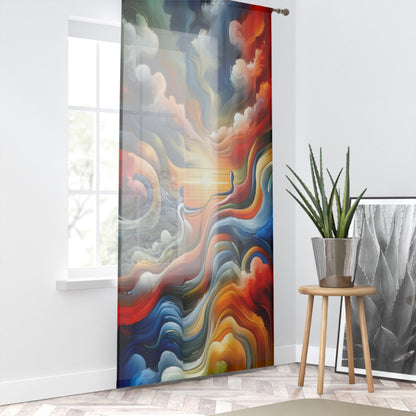 Empathetic Lifeline Abstract Window Curtain - ATUH.ART