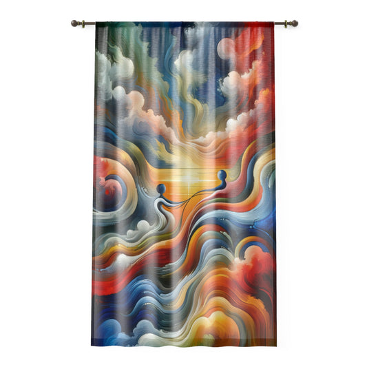 Empathetic Lifeline Abstract Window Curtain - ATUH.ART