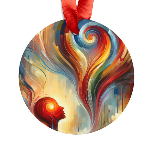 Empathetic Spiral Dialogue Acrylic Ornament with Ribbon - ATUH.ART