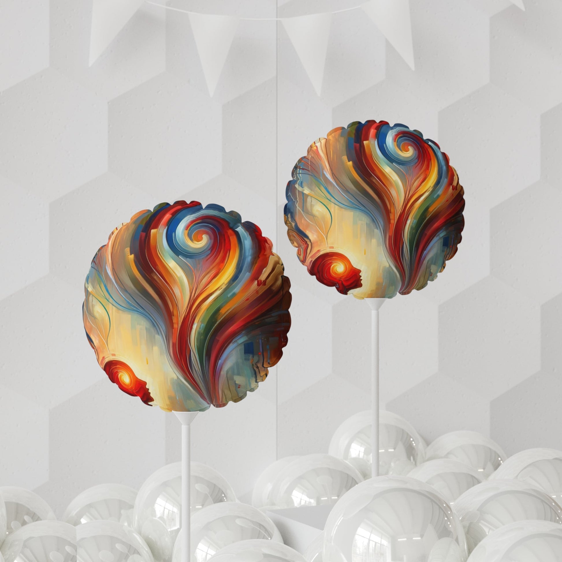 Empathetic Spiral Dialogue Balloon (Round and Heart-shaped), 11" - ATUH.ART