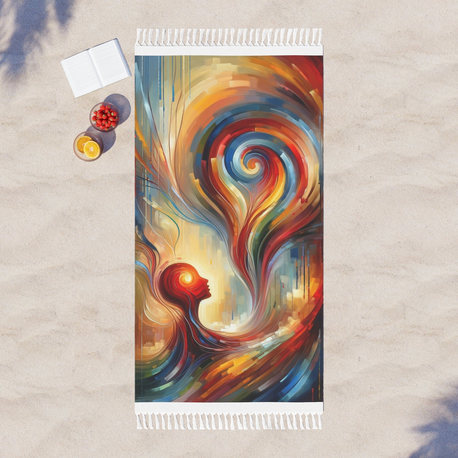 Empathetic Spiral Dialogue Boho Beach Cloth - ATUH.ART