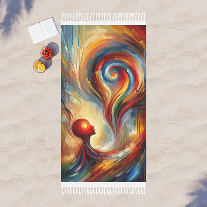 Empathetic Spiral Dialogue Boho Beach Cloth - ATUH.ART