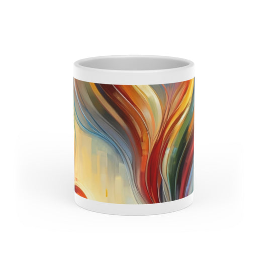 Empathetic Spiral Dialogue Heart-Shaped Mug - ATUH.ART