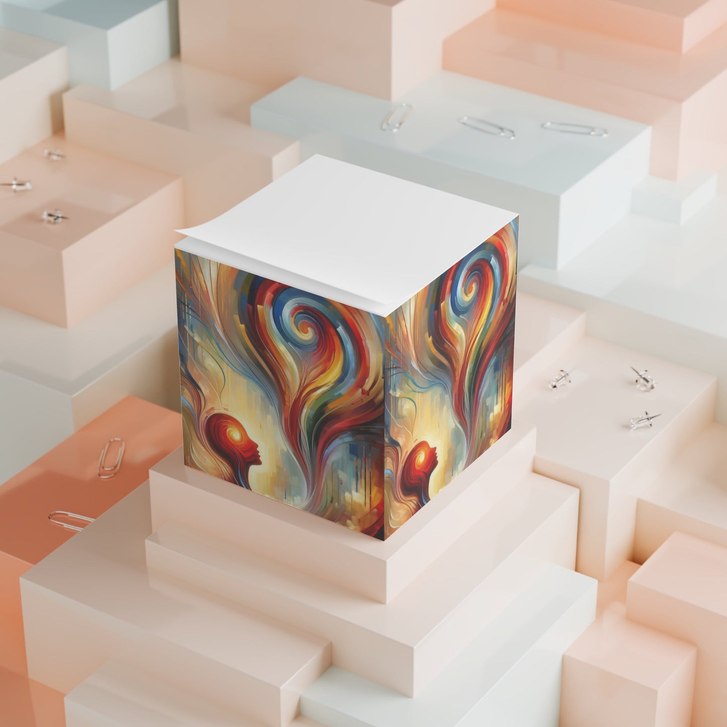 Empathetic Spiral Dialogue Note Cube - ATUH.ART