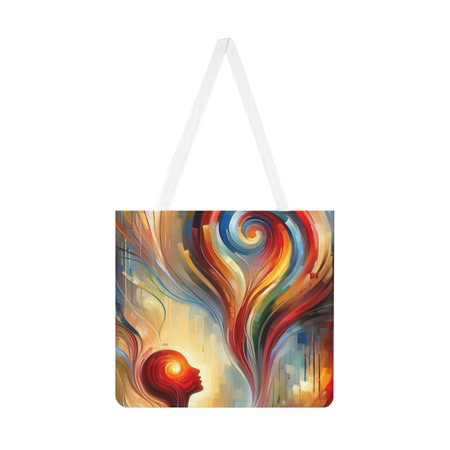 Empathetic Spiral Dialogue Shoulder Tote Bag (AOP) - ATUH.ART