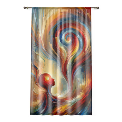 Empathetic Spiral Dialogue Window Curtain - ATUH.ART