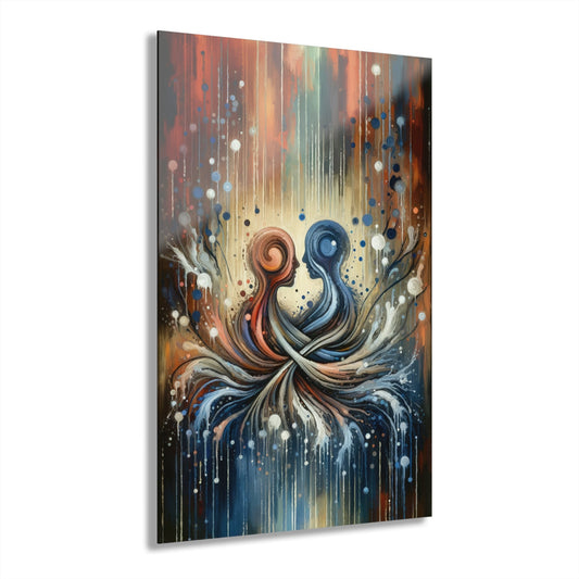 Empathic Connection Tachism Acrylic Prints (French Cleat Hanging) - ATUH.ART