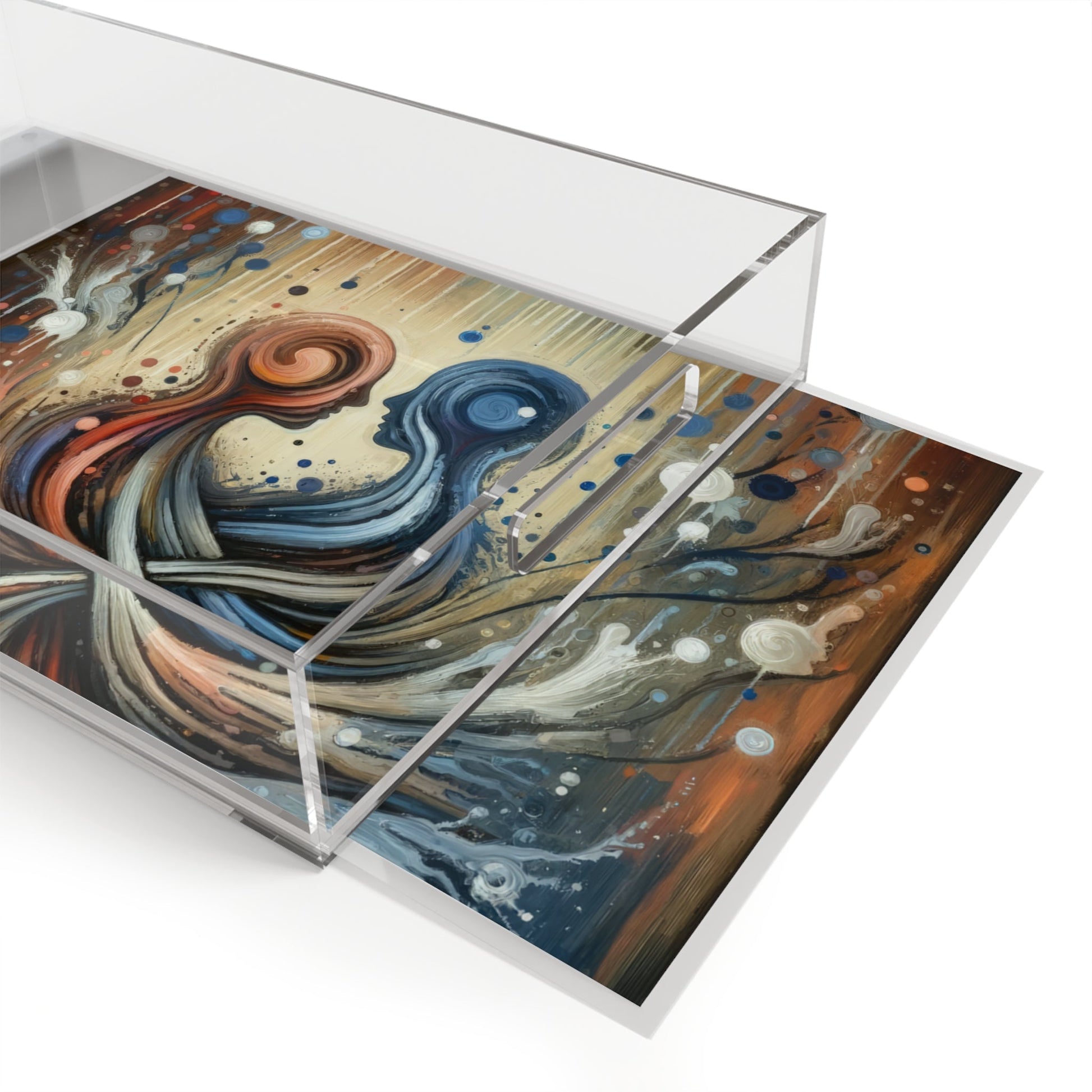 Empathic Connection Tachism Acrylic Serving Tray - ATUH.ART