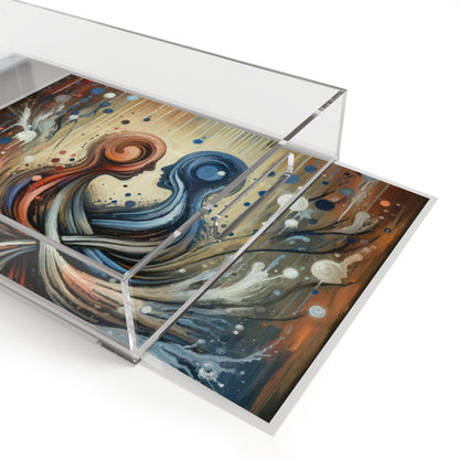 Empathic Connection Tachism Acrylic Serving Tray - ATUH.ART